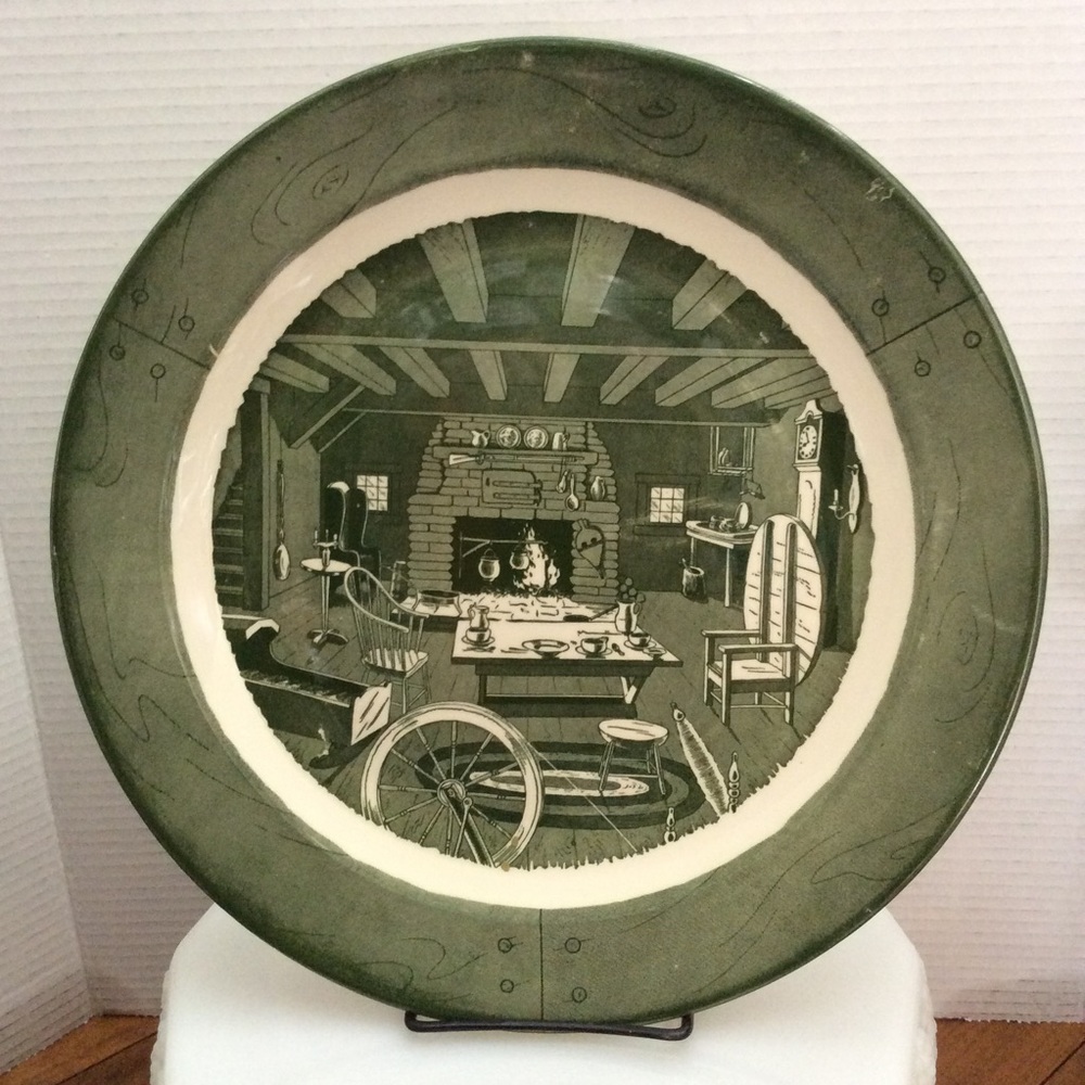 Large vintage Colonial Homestead plate